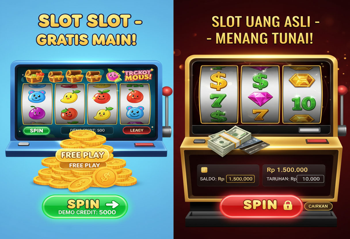 Bedanya Slot Demo dan Slot Uang Asli